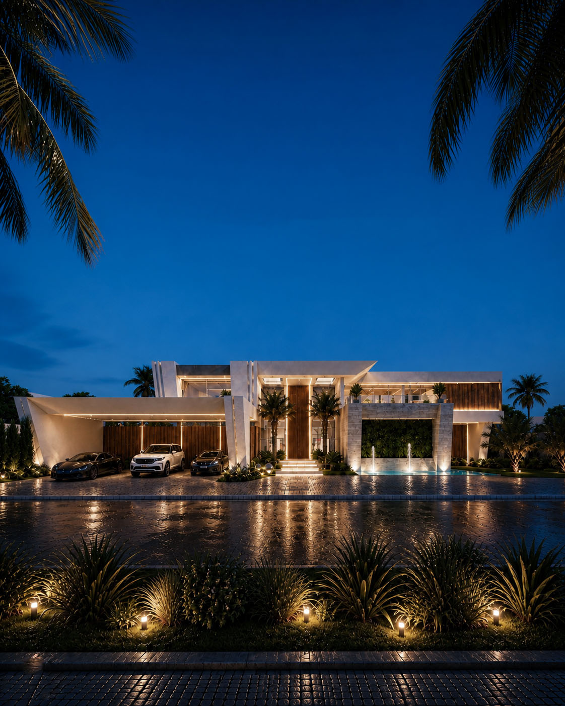 Lumen residence at blue hour — Maputo